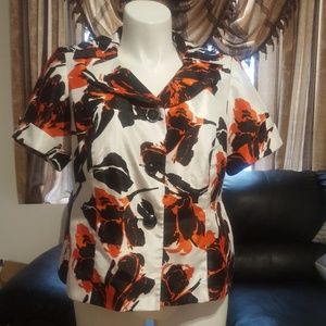 Let Bos lined short sleeve dress jacket blouse